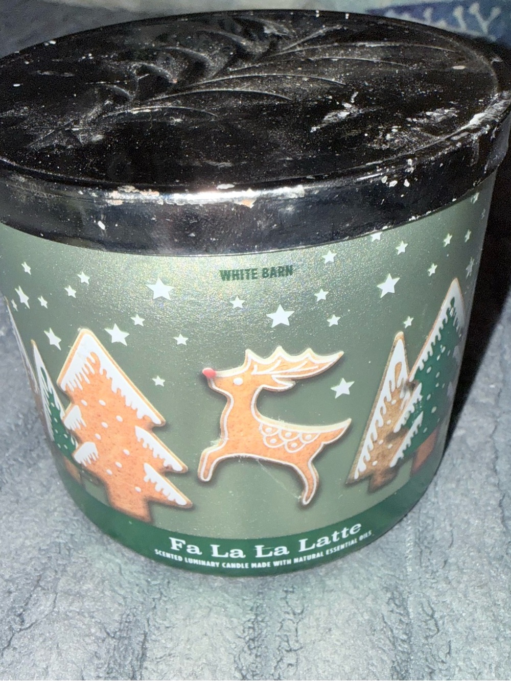 White Barn Fa La La Latte Scented Candle Bath & Body Works Three Wick